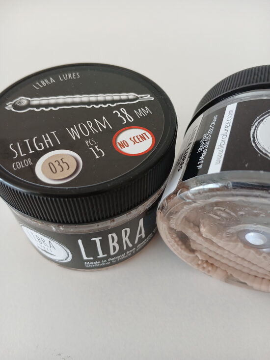 Slight Worm 38mm, 035-Pellets, 0,25gr, no scent, 15pcs/pack