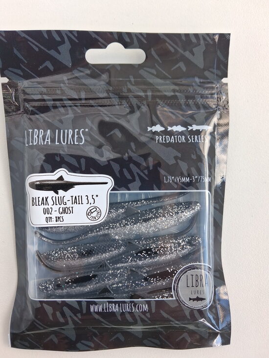Mini Bleak-Slug Tail 3,5"/90mm, 002-Ghost, 2,25gr, 8pcs/pack