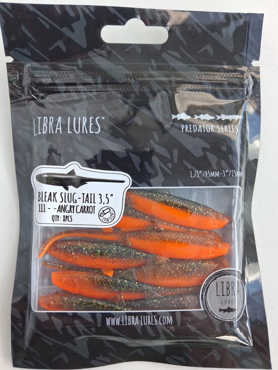 Mini Bleak-Slug Tail 3,5"/90mm, 111-Angry Carrot, 2,25gr, 8pcs/pack