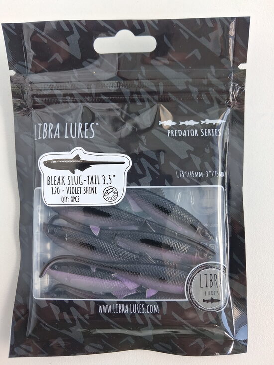 Mini Bleak-Slug Tail 3,5"/90mm, 120-Violet Shine, 2,25gr, 8pcs/pack
