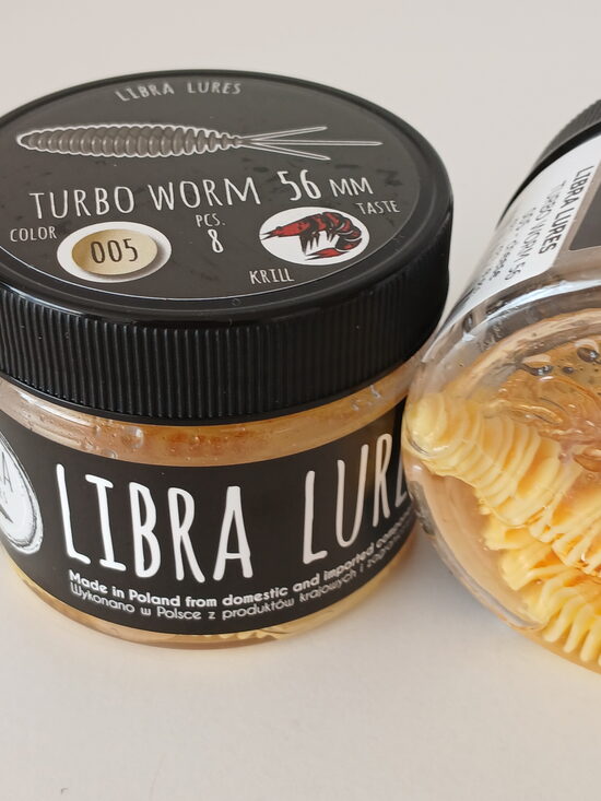 Turbo Worm 56mm, 005-Cheese, 1,7gr, Krill, 8pcs/pack