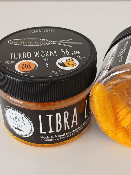Turbo Worm 56mm, 008-Dark Yellow, 1,7gr, Cheese, 8pcs/pack