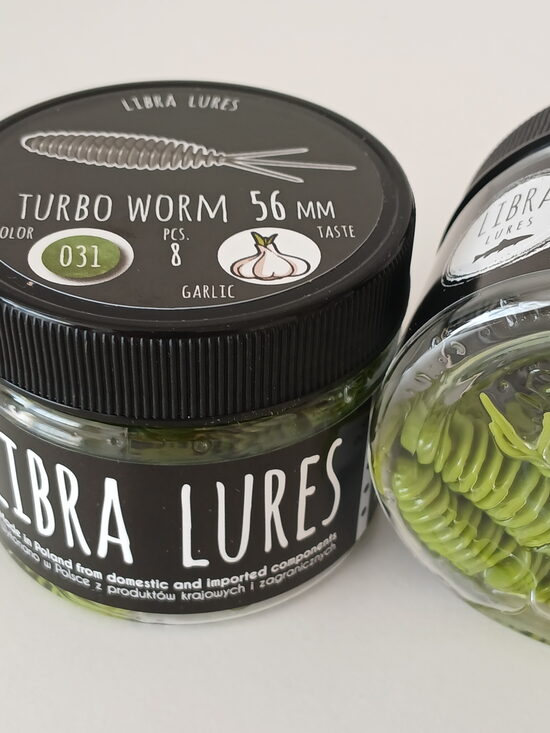 Turbo Worm 56mm, 031-Olive, 1,7gr, Garlic, 8pcs/pack