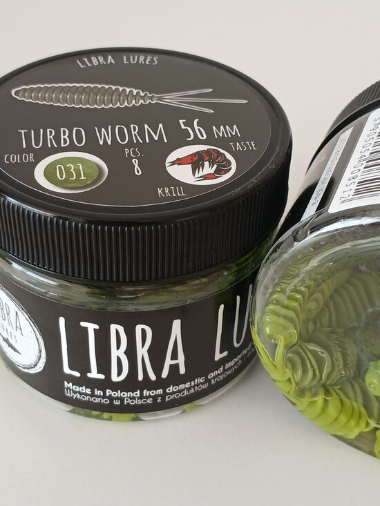 Turbo Worm 56mm, 031-Olive, 1,7gr, Krill, 8pcs/pack