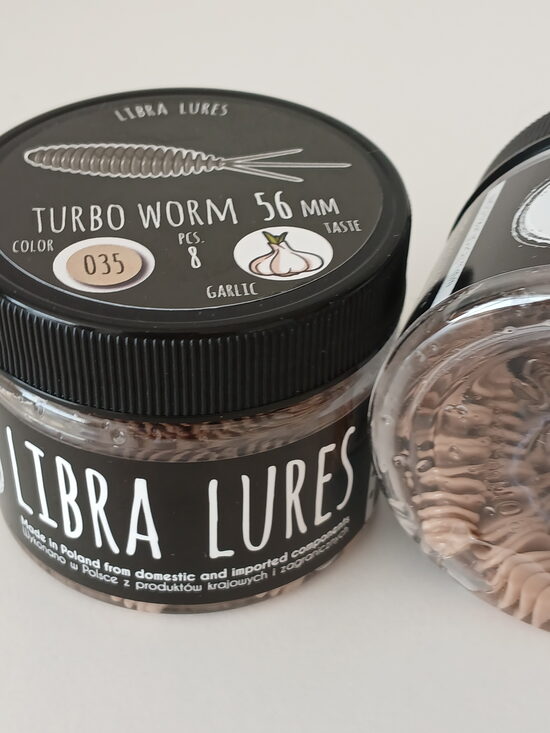 Turbo Worm 56mm, 035-Pellets, 1,7gr, Garlic, 8pcs/pack