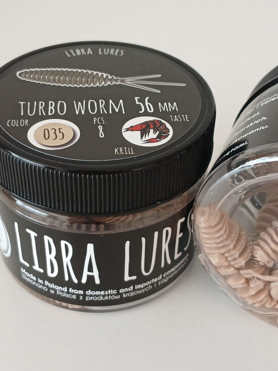 Turbo Worm 56mm, 035-Pellets, 1,7gr, Krill, 8pcs/pack