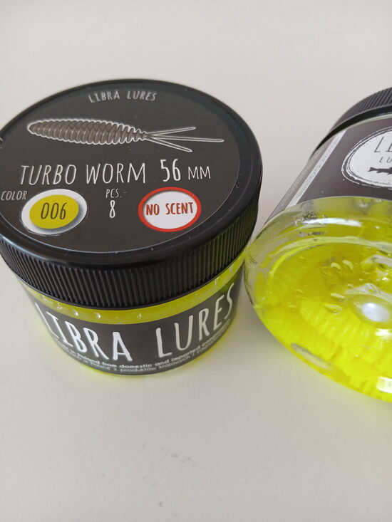 Turbo Worm 56mm, 006-Hot Yellow, 1,7gr, no scent, 8pcs/pack