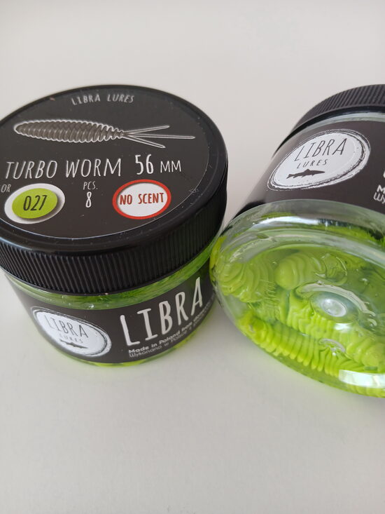 Turbo Worm 56mm, 027-Apple Green, 1,7gr, no scent, 8pcs/pack