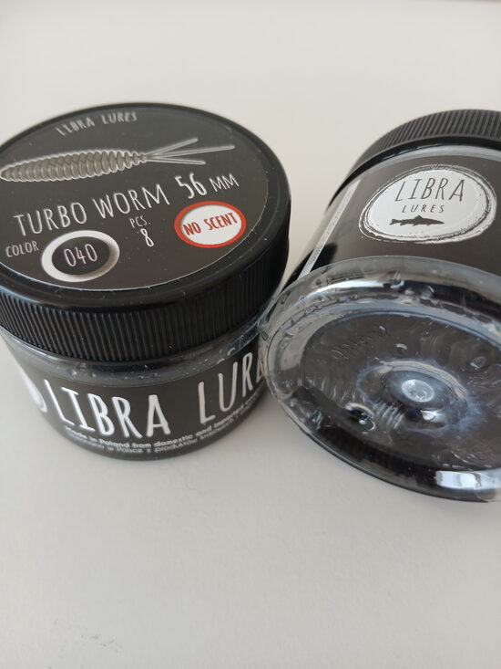 Turbo Worm 56mm, 040-Black, 1,7gr, no scent, 8pcs/pack