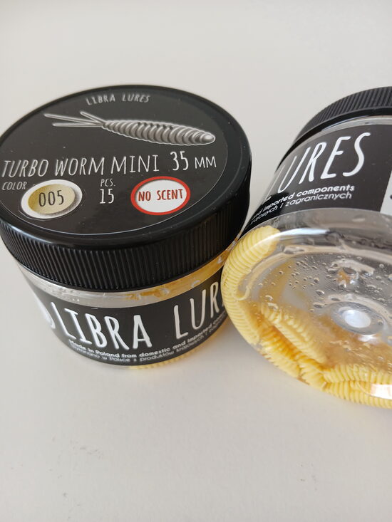 Turbo Worm mini 35mm, 005-Cheese, 0,34gr, no scent, 15pcs/pack