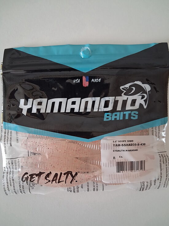 Съедобный силикон Yamamoto Baits 3.5" Scope Shad (Stealth Pinkasagi)